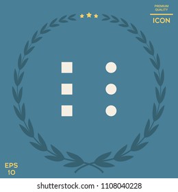 Menu icon for mobile apps and websites