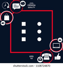 Menu icon for mobile apps and websites