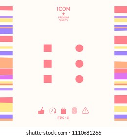 Menu icon for mobile apps and websites