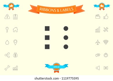 Menu icon for mobile apps and websites