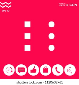 Menu icon for mobile apps and websites