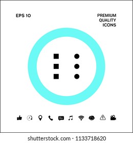 Menu icon for mobile apps and websites