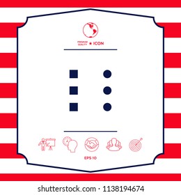 Menu icon for mobile apps and websites
