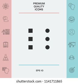 Menu icon for mobile apps and websites