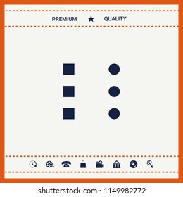 Menu icon for mobile apps and websites