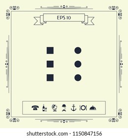 Menu icon for mobile apps and websites