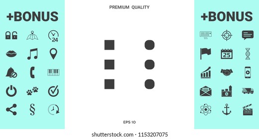 Menu icon for mobile apps and websites