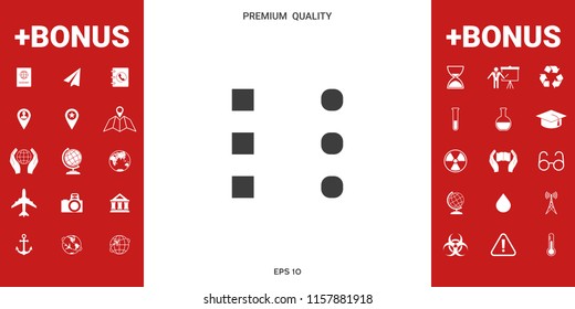 Menu icon for mobile apps and websites