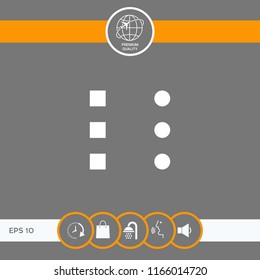 Menu icon for mobile apps and websites