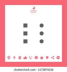 Menu icon for mobile apps and websites