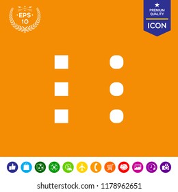 Menu icon for mobile apps and websites