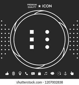 Menu icon for mobile apps and websites