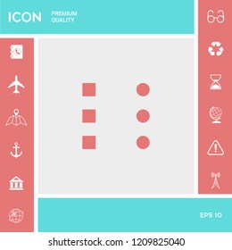 Menu icon for mobile apps and websites
