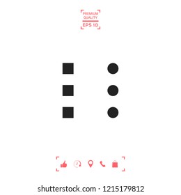 Menu icon for mobile apps and websites