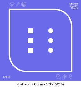 Menu icon for mobile apps and websites. Graphic elements for your design