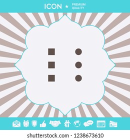 Menu icon for mobile apps and websites. Graphic elements for your design