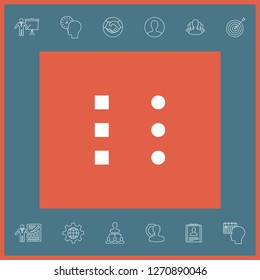 Menu icon for mobile apps and websites. Graphic elements for your design