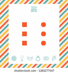 Menu icon for mobile apps and websites. Graphic elements for your design