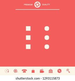 Menu icon for mobile apps and websites. Graphic elements for your design