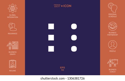 Menu icon for mobile apps and websites. Graphic elements for your design