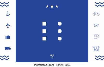Menu icon for mobile apps and websites. Graphic elements for your design