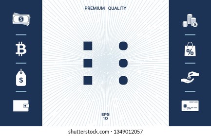 Menu icon for mobile apps and websites. Graphic elements for your design