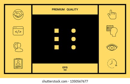 Menu icon for mobile apps and websites. Graphic elements for your design