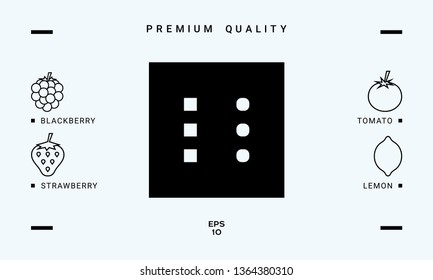 Menu icon for mobile apps and websites. Graphic elements for your design
