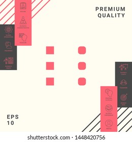 Menu icon for mobile apps and websites. Graphic elements for your design