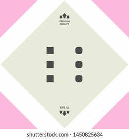 Menu icon for mobile apps and websites. Graphic elements for your design