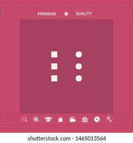 Menu icon for mobile apps and websites. Graphic elements for your design