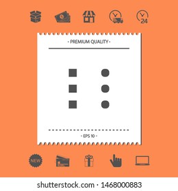 Menu icon for mobile apps and websites. Graphic elements for your design