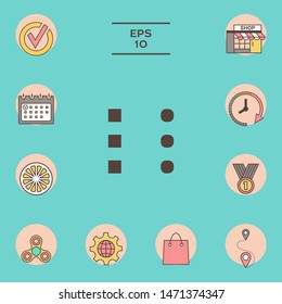 Menu icon for mobile apps and websites. Graphic elements for your design