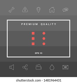 Menu icon for mobile apps and websites. Graphic elements for your design