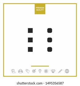 Menu icon for mobile apps and websites. Graphic elements for your design