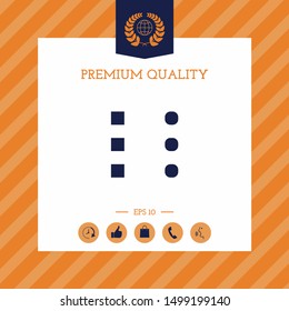 Menu icon for mobile apps and websites. Graphic elements for your design