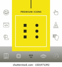 Menu icon for mobile apps and websites. Graphic elements for your design