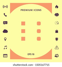 Menu icon for mobile apps and websites. Graphic elements for your design