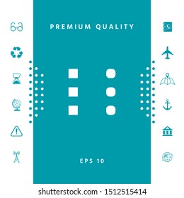 Menu icon for mobile apps and websites. Graphic elements for your design