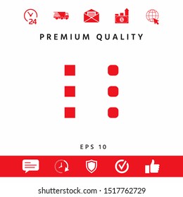 Menu icon for mobile apps and websites. Graphic elements for your design