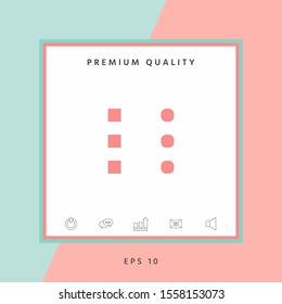 Menu icon for mobile apps and websites. Graphic elements for your design