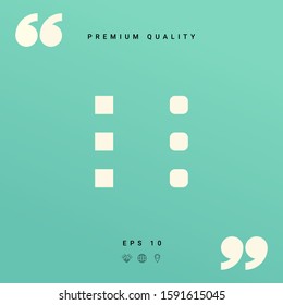 Menu icon for mobile apps and websites. Graphic elements for your design