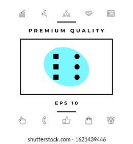 Menu icon for mobile apps and websites. Graphic elements for your design