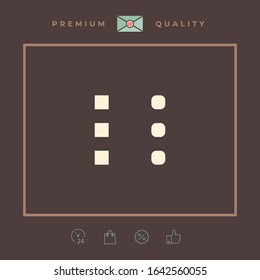 Menu icon for mobile apps and websites. Graphic elements for your design