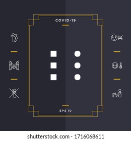 Menüsymbol für mobile Apps und Websites. Grafische Elemente für Ihr Design
