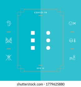 Icono de menú para aplicaciones móviles y sitios web. Elementos gráficos para su diseño