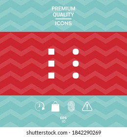 Menu icon for mobile apps and websites. Graphic elements for your design
