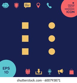 Menu icon for mobile apps and websites