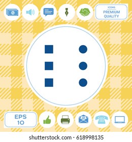 Menu icon for mobile apps and websites