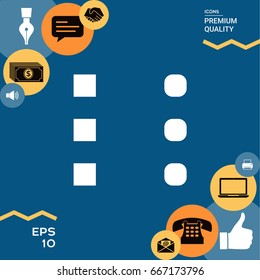 Menu icon for mobile apps and websites